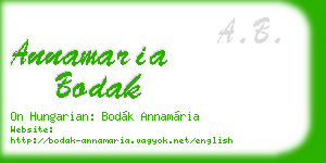 annamaria bodak business card
